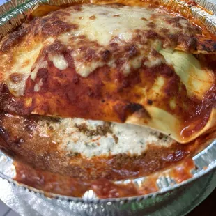 Incredible lasagna. Large portion!
