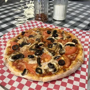 Party of One with Tomato Mushroom and Olive