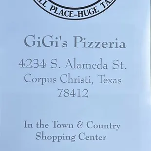 Front Menu