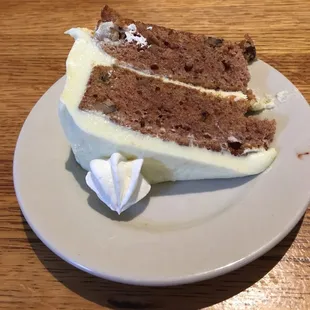 Carrot cake was delicious