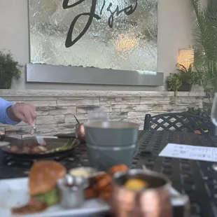 Outside patio seating! Nice area