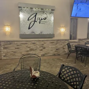 Outside patio seating