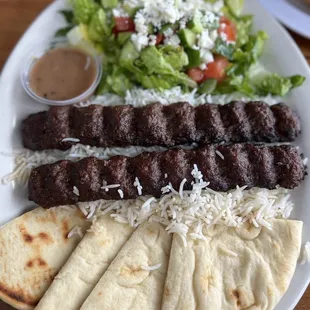 Too dry Beef Kabob Platter