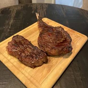 Tomahawk and NY steaks so good
