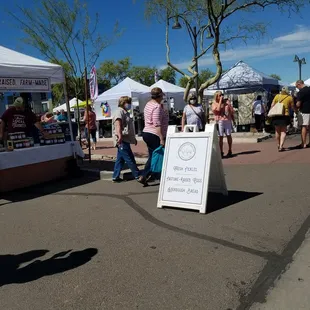 people walking around