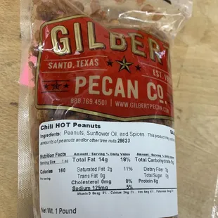 The chili hot peanuts are great!
