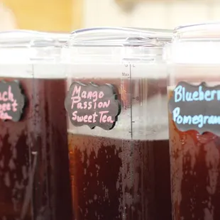 NEW...flavored teas &amp; fresh squeezed lemonade.