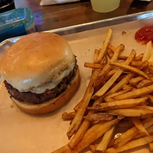 Mushroom steak burger