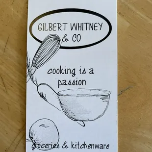 The business card sums it up in B&amp;W, but inside it&apos;s a wonderland of color and variety!