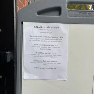 Brunch Menu