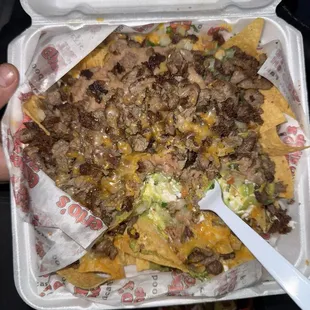 Nachos Supreme with asada