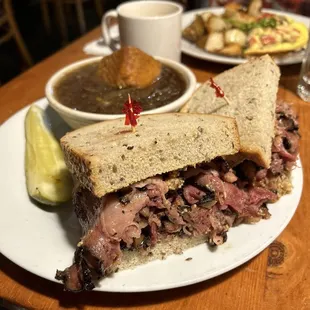 Hot Pastrami and French Onion soup, boy were they both delicious! Can&apos;t wait to go back!