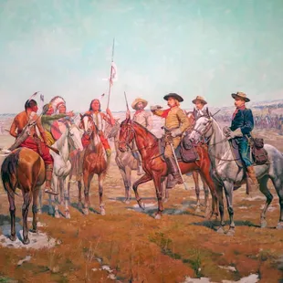 Charles Schreyvogel; Custer's Demand; 1903; oil on canvas