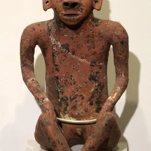 Seated effigy figure; Mexico, Nayarit culture; 700-1500; ceramic