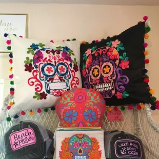 Dorm shopping already? Living room pillows need a summer refresh? Be sure to pick out one of these Day of the Dead inspired pillows!