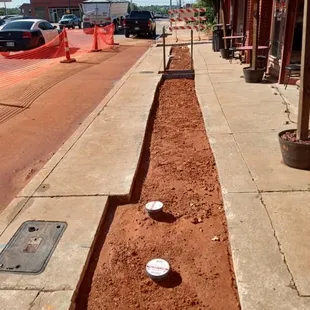 Commercial Sewer line replacement in the heart of Guthrie