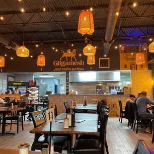 the interior of the restaurant