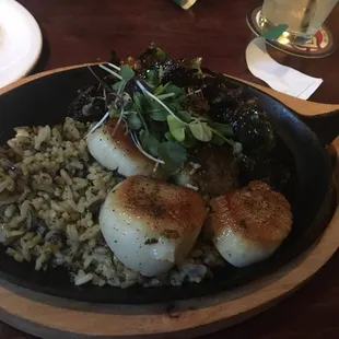 scallops and rice