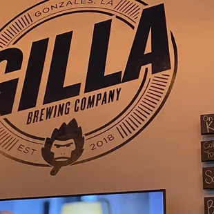 the logo for gilla brewing company