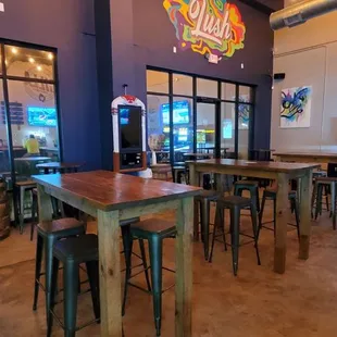 the inside of a restaurant