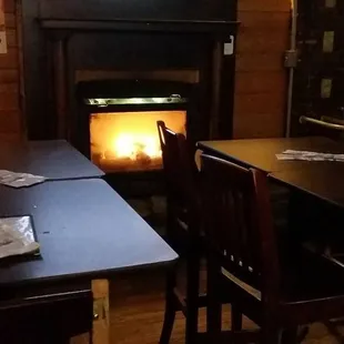 Cozy fireplace