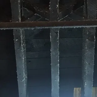 Inches of dust hanging from the ceiling waiting to drop into your food or drink.