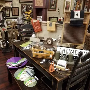 Furniture, home decor and lots of Christmas decor.