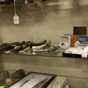 Knives and other items in a case