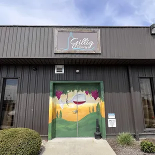 the entrance to the winery