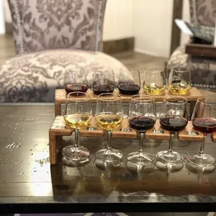 Wine flight and atmosphere 10/10