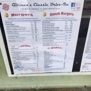 Food menu