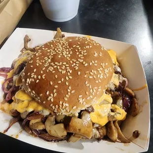Mushroom Swiss Burger