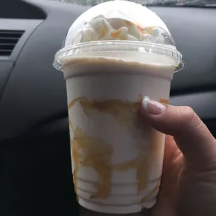 Salted caramel shake! Yum!