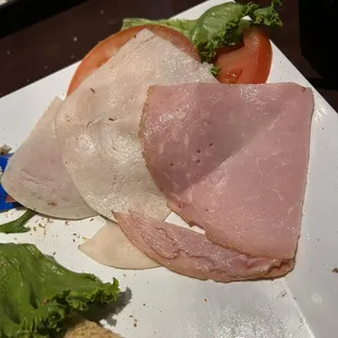 The entire meat serving on the sandwich
