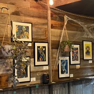 Cool decor with some Halloween cobwebs