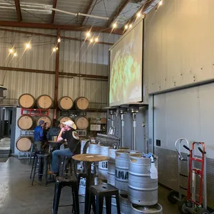 Inside of the brewery