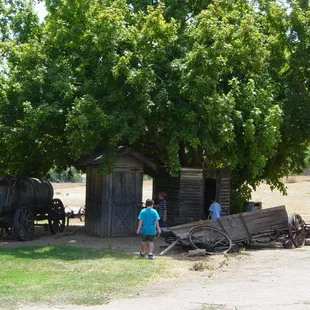 Outhouse and some wagons
