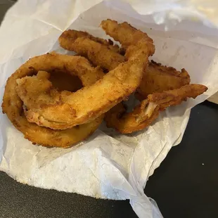 Onion rings were pretty good