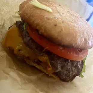 1/2 Burger original style add cheese