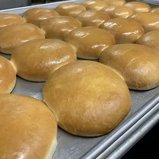 Buns FRESH out of the oven!