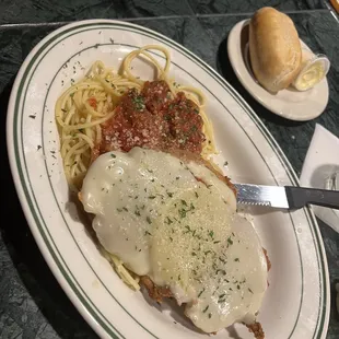 Chicken Parmesean dinner