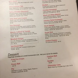 Giant Menu!