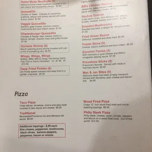 Giant Menu!