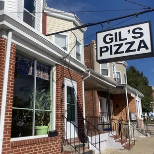 the front of the building