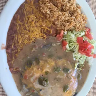 Green Chili Chicken Enchilada