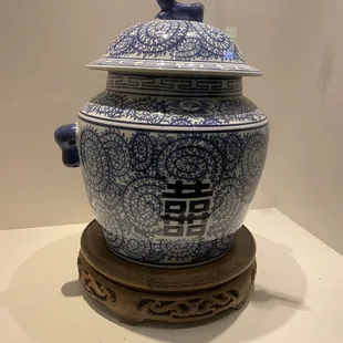 Museum quality decor, glass cases and all