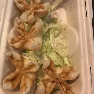 Crab Rangoons (2 already eaten)