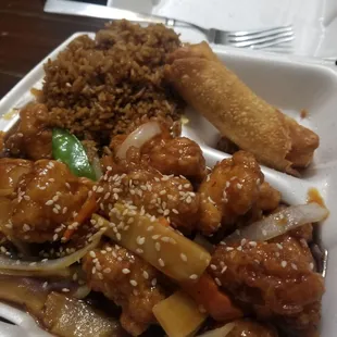 Sesame chicken combo