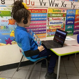 We help our children with online classes.