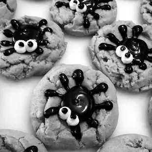 Peanut Butter and Chocolate Spider Cookies